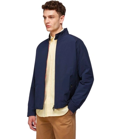 Shop Baracuta G4  Cloth Navy Blue Bomber Jacket