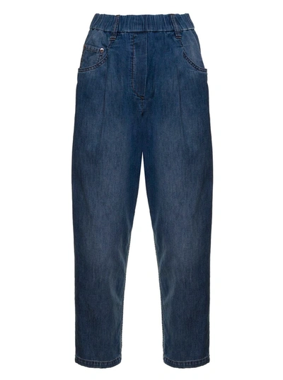 Shop Brunello Cucinelli Five Pocket Denim Jeans In Blu