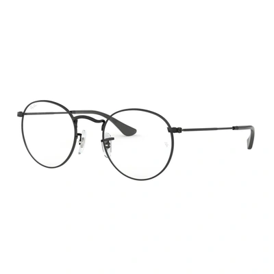 Shop Ray Ban Ray-ban   Round Metal Rx 3447v Eyeglasses In Black