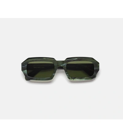 Shop Retrosuperfuture Fantasma Tartaruga Trivor Green Sunglasses