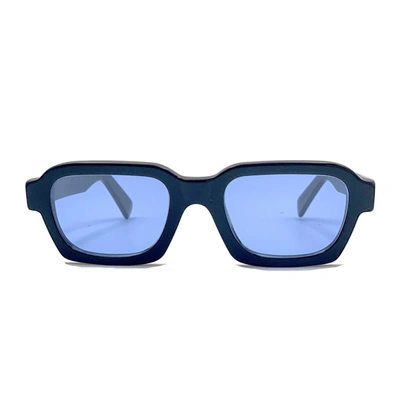 Shop Retrosuperfuture Super Caro Azure Sunglasses In Black