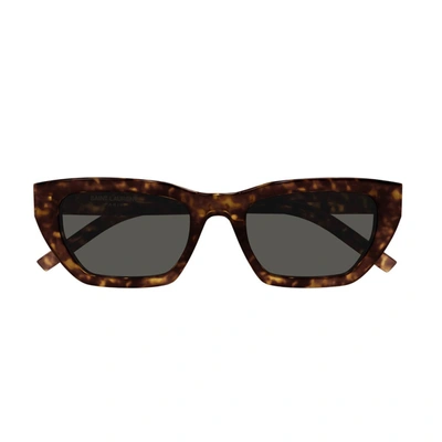 Shop Saint Laurent Sl M127/f Linea Monogram Sunglasses