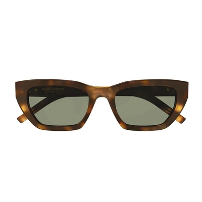 Shop Saint Laurent Sl M127/f Linea Monogram Sunglasses