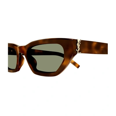 Shop Saint Laurent Sl M126 Linea Monogram Sunglasses