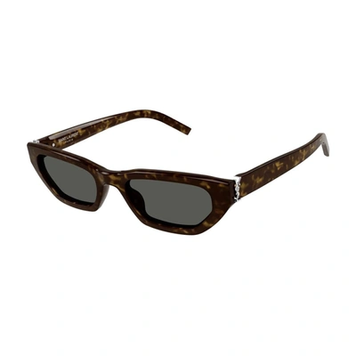 Shop Saint Laurent Sa Sl M126 Linea Monogram Sunglasses