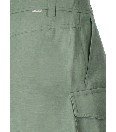 Shop Woolrich Sage Green Bermuda Shorts