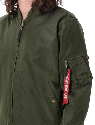 Shop Alpha Industries Ma-1 Tt Jacket In Dark Green