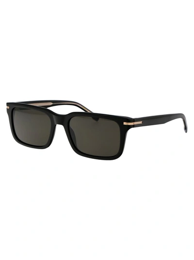 Shop Hugo Boss Boss  Sunglasses In 807ir Black