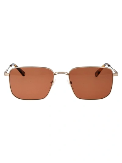 Shop Calvin Klein Sunglasses In 717 Gold