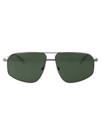 Shop Calvin Klein Sunglasses In 015 Matte Light Gunmetal