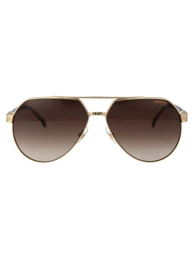 Shop Carrera Sunglasses In 2f7ha Gold Grey