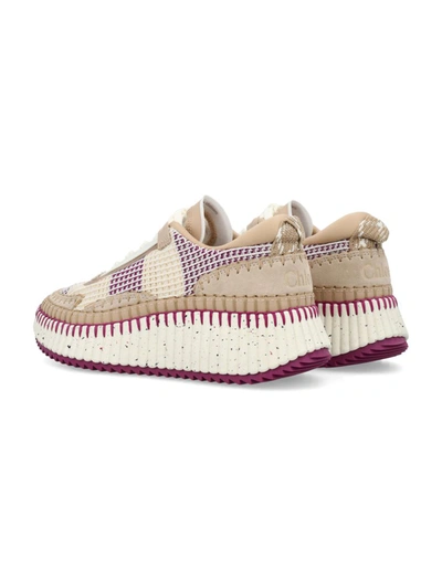 Shop Chloé Nama Woman Sneakers In Wild Purple