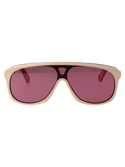 Shop Chloé Sunglasses In 005 Ivory Ivory Pink
