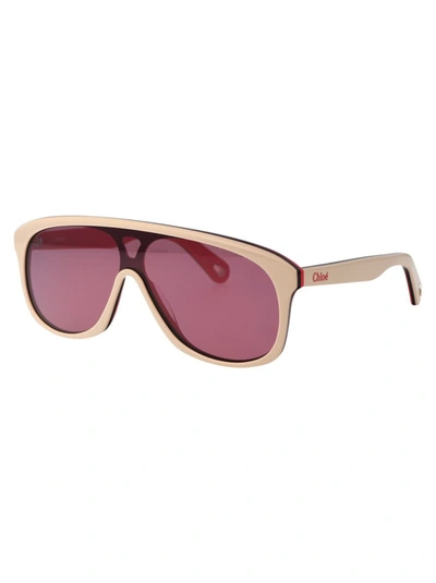 Shop Chloé Sunglasses In 005 Ivory Ivory Pink