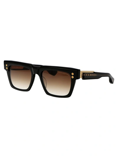 Shop Dita Sunglasses In 01 Black - Yellow Gold W/ Dark Brown To Clear Gradient