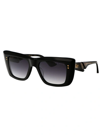 Shop Dita Sunglasses In 01 Black - Yellow Gold W/ Grey To Clear Gradient