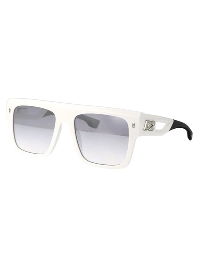 Shop Dsquared2 Sunglasses In Ccpic Whte Blk W