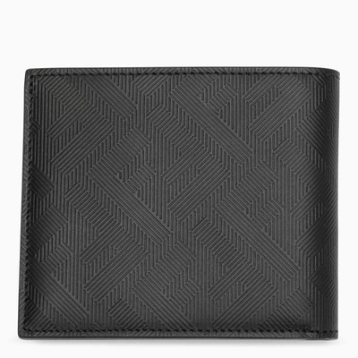 Shop Fendi Shadow Diagonal Bi-fold Wallet In Black