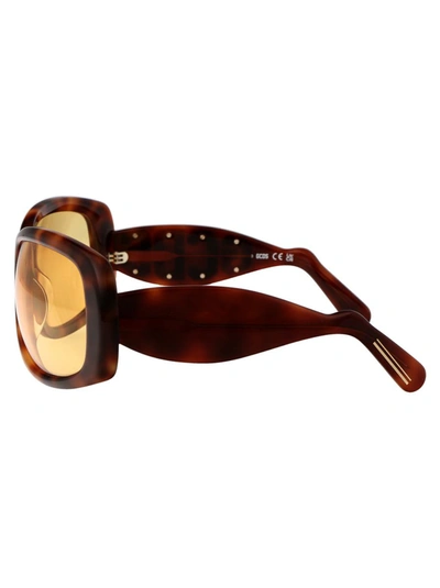 Shop Gcds Sunglasses In 53e Avana Bionda/marrone
