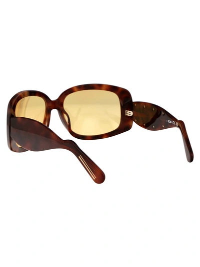 Shop Gcds Sunglasses In 53e Avana Bionda/marrone