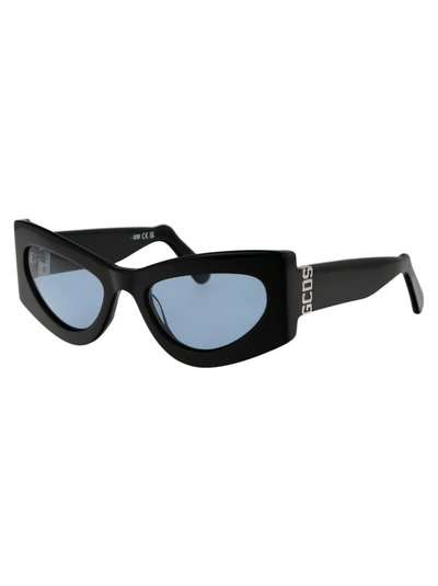 Shop Gcds Sunglasses In 01v Black Blue