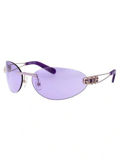 Shop Gcds Sunglasses In 80y Lilla/altro/viola