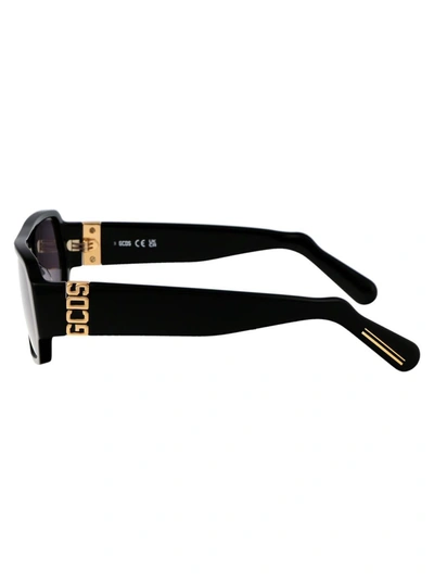 Shop Gcds Sunglasses In 01a Nero Lucido/fumo