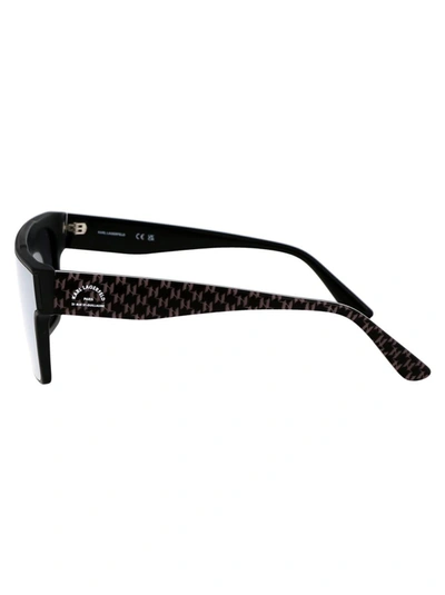 Shop Karl Lagerfeld Sunglasses In 002 Matte Black