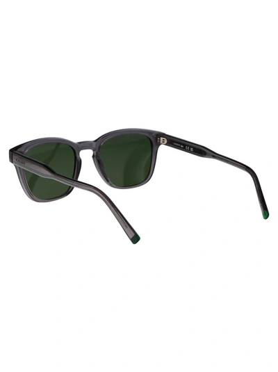 Shop Lacoste Sunglasses In 035 Transparent Grey