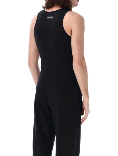 Shop Marine Serre Fitted Tank Top In Black