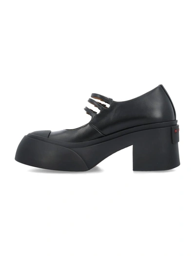 Shop Marni Pablo Triple-buckle Mary Jane Shoe In Black