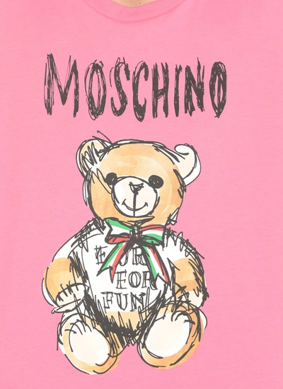 Shop Moschino T-shirts And Polos Fuchsia