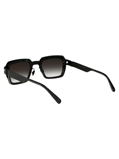 Shop Mykita Sunglasses In 876 A50 Black/black Havana Raw Black Gradient