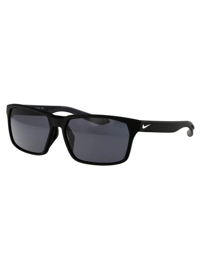 Shop Nike Sunglasses In 010 Black/white Noir/blanc