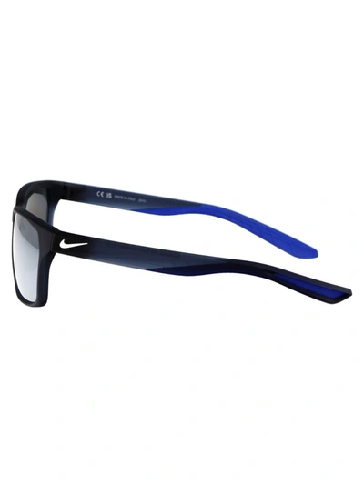 Shop Nike Sunglasses In 410 Midnight Navy/white Bleu/blanc
