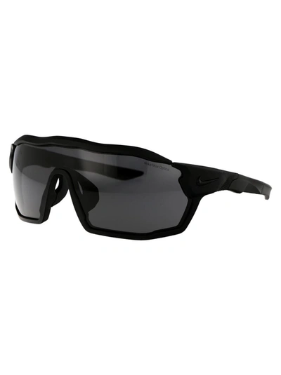 Shop Nike Sunglasses In 010 Dark Grey Matte Black