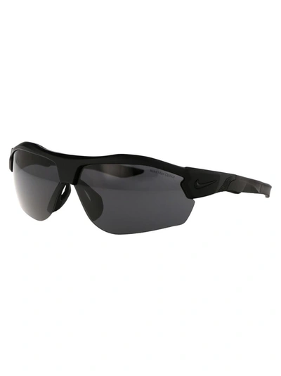 Shop Nike Sunglasses In 011 Dark Grey Black/ Dark Grey