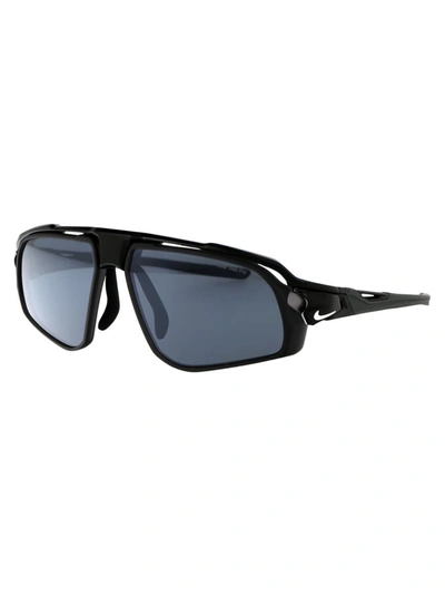 Shop Nike Sunglasses In 010 Dark Grey Black