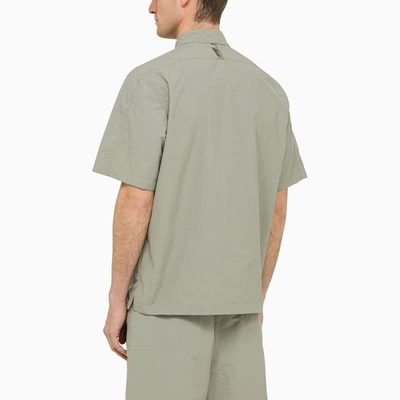Parajumpers Shadow Grey Pete Shirt In Nylon And Cotton In Green