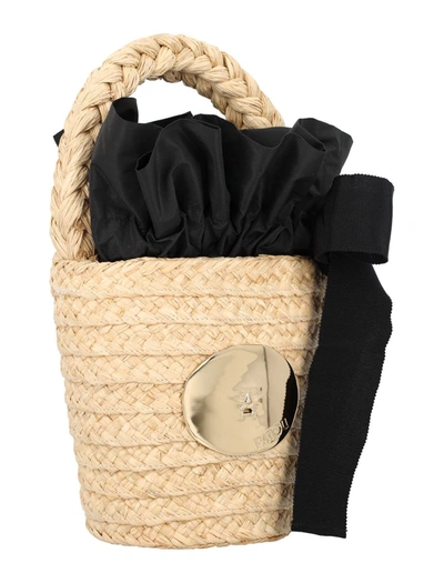 Shop Patou Raphia Bucket Bag In Vanilla