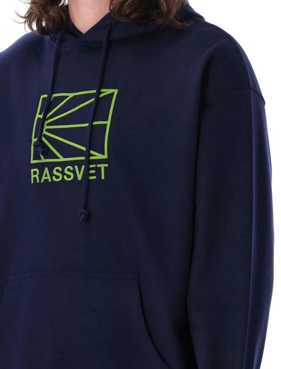 Shop Rassvet Big Logo Hoodie In Navy