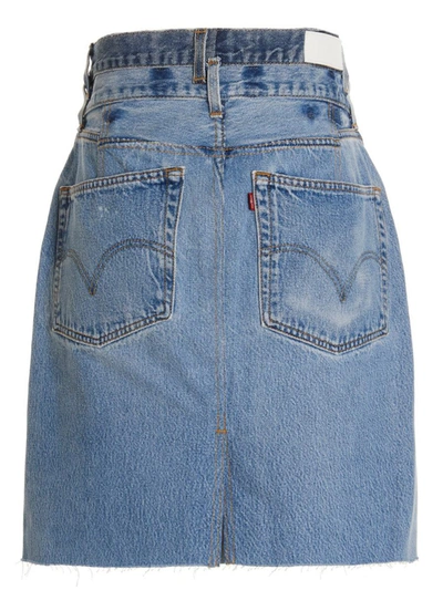 Shop Re/done 'double Waisted Pencil' Re Done X Levi's Skirt In Blue