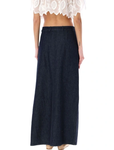 Shop The Garment Eclipse Strap Long Skirt In Dark Denim