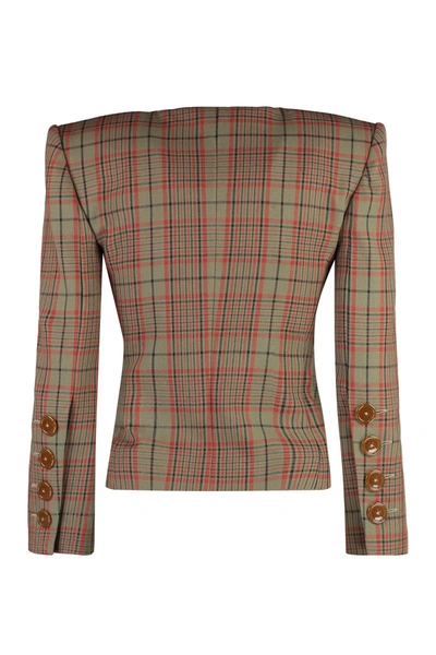 Shop Vivienne Westwood Checked Wood Jacket In Multicolor