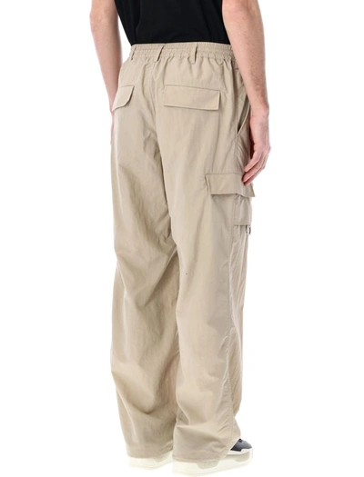Shop Y-3 Adidas Crinkle Nylon Cargo Pants In Clay Brown