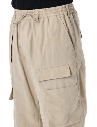 Shop Y-3 Adidas Crinkle Nylon Cargo Pants In Clay Brown