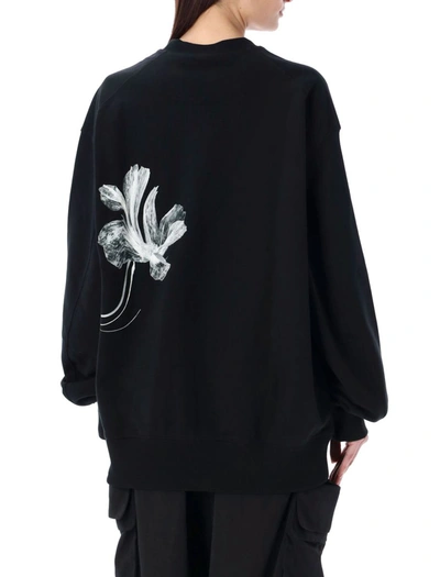 Shop Y-3 Adidas Graphic French Terry Sweatshirt In Black