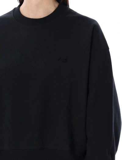 Shop Y-3 Adidas Tonal Logo Crewneck In Black