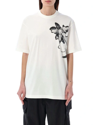 Shop Y-3 Adidas Graphic Print T-shirt In White