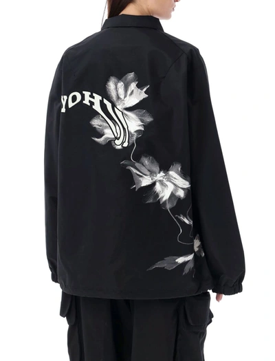 Shop Y-3 Adidas Graphic Print Shirt Jaket In Black